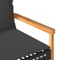 vidaXL Gartenbank mit Kissen Schwarz Poly Rattan Akazienholz vidaXL Gartenbank mit Kissen Schwarz Poly Rattan Akazienholz