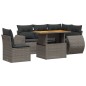 vidaXL 6-tlg. Garten-Sofagarnitur mit Kissen Grau Poly Rattan vidaXL 6-tlg. Garten-Sofagarnitur mit Kissen Grau Poly Rattan