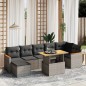 vidaXL 8-tlg. Garten-Sofagarnitur mit Kissen Grau Poly Rattan vidaXL 8-tlg. Garten-Sofagarnitur mit Kissen Grau Poly Rattan