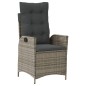 vidaXL 3-tlg. Garten-Essgruppe mit Kissen Grau Poly Rattan vidaXL 3-tlg. Garten-Essgruppe mit Kissen Grau Poly Rattan