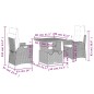 vidaXL 3-tlg. Garten-Essgruppe mit Kissen Grau Poly Rattan vidaXL 3-tlg. Garten-Essgruppe mit Kissen Grau Poly Rattan