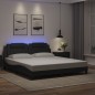 vidaXL Bettgestell mit LED Schwarz 180x200 cm Kunstleder vidaXL Bettgestell mit LED Schwarz 180x200 cm Kunstleder