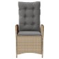 vidaXL Gartensessel mit Kissen Verstellbar Beigemischung Poly Rattan vidaXL Gartensessel mit Kissen Verstellbar Beigemischung Poly Rattan