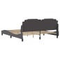 vidaXL Bettgestell mit Kopfteil Grau 180x200 cm Kunstleder vidaXL Bettgestell mit Kopfteil Grau 180x200 cm Kunstleder