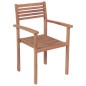 vidaXL Stapelbare Gartenstühle mit Kissen 6 Stk. Massivholz Teak vidaXL Stapelbare Gartenstühle mit Kissen 6 Stk. Massivholz Teak