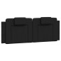 vidaXL Bettgestell mit Kopfteil Schwarz 140x190 cm Kunstleder vidaXL Bettgestell mit Kopfteil Schwarz 140x190 cm Kunstleder