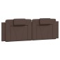 vidaXL Bettgestell mit Kopfteil Braun 160x200 cm Kunstleder vidaXL Bettgestell mit Kopfteil Braun 160x200 cm Kunstleder