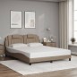 vidaXL Bettgestell mit Kopfteil Cappuccino-Braun 160x200 cm Kunstleder vidaXL Bettgestell mit Kopfteil Cappuccino-Braun 160x200 cm Kunstleder