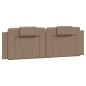 vidaXL Bettgestell mit Kopfteil Cappuccino-Braun 160x200 cm Kunstleder vidaXL Bettgestell mit Kopfteil Cappuccino-Braun 160x200 cm Kunstleder