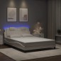vidaXL Bettgestell mit LED Weiß 140x200 cm Kunstleder vidaXL Bettgestell mit LED Weiß 140x200 cm Kunstleder