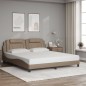 vidaXL Bettgestell mit LED Cappuccino-Braun 180x200 cm Kunstleder vidaXL Bettgestell mit LED Cappuccino-Braun 180x200 cm Kunstleder