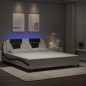 vidaXL Bettgestell mit LED Weiß und Schwarz 180x200 cm Kunstleder vidaXL Bettgestell mit LED Weiß und Schwarz 180x200 cm Kunstleder