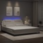 vidaXL Bettgestell mit LED Schwarz und Weiß 180x200 cm Kunstleder vidaXL Bettgestell mit LED Schwarz und Weiß 180x200 cm Kunstleder