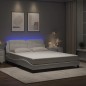 vidaXL Bettgestell mit LED Weiß 160x200 cm Kunstleder vidaXL Bettgestell mit LED Weiß 160x200 cm Kunstleder