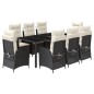 vidaXL 9-tlg. Garten-Essgruppe mit Kissen Schwarz Poly Rattan vidaXL 9-tlg. Garten-Essgruppe mit Kissen Schwarz Poly Rattan