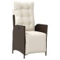 vidaXL 9-tlg. Garten-Essgruppe mit Kissen Braun Poly Rattan vidaXL 9-tlg. Garten-Essgruppe mit Kissen Braun Poly Rattan