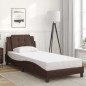 vidaXL Bettgestell mit LED Braun 90x190 cm Kunstleder vidaXL Bettgestell mit LED Braun 90x190 cm Kunstleder
