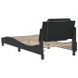 vidaXL Bettgestell mit LED Schwarz 80x200 cm Kunstleder vidaXL Bettgestell mit LED Schwarz 80x200 cm Kunstleder