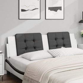 vidaXL Kopfteil-Kissen Schwarz und Weiß 180 cm Kunstleder
