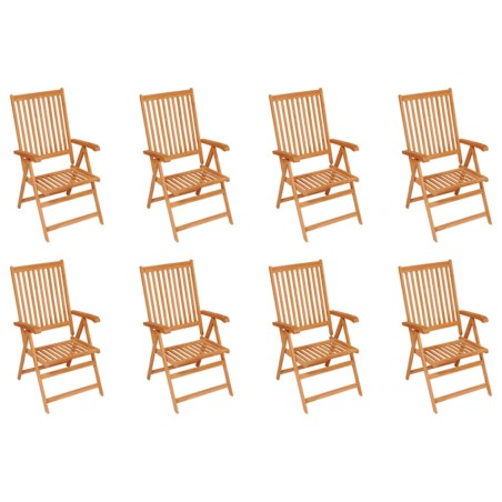 Garten-Liegestühle 8 Stk. Massivholz Teak