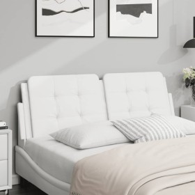 vidaXL Kopfteil-Kissen Weiß 120 cm Kunstleder