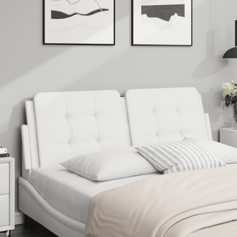 vidaXL Kopfteil-Kissen Weiß 120 cm Kunstleder vidaXL Kopfteil-Kissen Weiß 120 cm Kunstleder