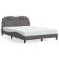 vidaXL Bett mit Matratze Grau 140x190 cm Kunstleder vidaXL Bett mit Matratze Grau 140x190 cm Kunstleder