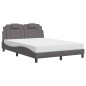 vidaXL Bett mit Matratze Grau 140x190 cm Kunstleder vidaXL Bett mit Matratze Grau 140x190 cm Kunstleder