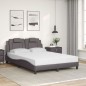 vidaXL Bett mit Matratze Grau 140x190 cm Kunstleder vidaXL Bett mit Matratze Grau 140x190 cm Kunstleder