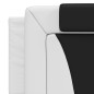 vidaXL Bett mit Matratze Weiß und Schwarz 160x200 cm Kunstleder vidaXL Bett mit Matratze Weiß und Schwarz 160x200 cm Kunstleder