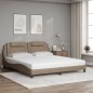 vidaXL Bett mit Matratze Cappuccino-Braun 180x200 cm Kunstleder vidaXL Bett mit Matratze Cappuccino-Braun 180x200 cm Kunstleder
