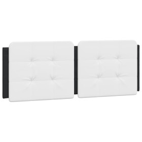vidaXL Kopfteil-Kissen Weiß und Schwarz 140 cm Kunstleder