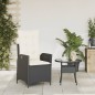vidaXL Gartensessel Verstellbar mit Kissen Schwarz Poly Rattan vidaXL Gartensessel Verstellbar mit Kissen Schwarz Poly Rattan