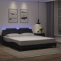vidaXL Bettgestell mit LED Schwarz 180x200 cm Kunstleder vidaXL Bettgestell mit LED Schwarz 180x200 cm Kunstleder