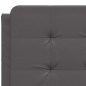 vidaXL Bettgestell mit LED Grau 140x200 cm Kunstleder vidaXL Bettgestell mit LED Grau 140x200 cm Kunstleder