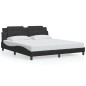 vidaXL Bettgestell mit Kopfteil Schwarz 180x200 cm Kunstleder vidaXL Bettgestell mit Kopfteil Schwarz 180x200 cm Kunstleder