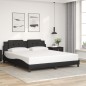vidaXL Bettgestell mit Kopfteil Schwarz 180x200 cm Kunstleder vidaXL Bettgestell mit Kopfteil Schwarz 180x200 cm Kunstleder