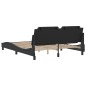 vidaXL Bettgestell mit Kopfteil Schwarz 160x200 cm Kunstleder vidaXL Bettgestell mit Kopfteil Schwarz 160x200 cm Kunstleder