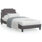 vidaXL Bettgestell mit Kopfteil Grau 80x200 cm Kunstleder vidaXL Bettgestell mit Kopfteil Grau 80x200 cm Kunstleder
