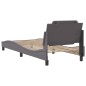 vidaXL Bettgestell mit Kopfteil Grau 80x200 cm Kunstleder vidaXL Bettgestell mit Kopfteil Grau 80x200 cm Kunstleder