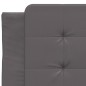 vidaXL Bettgestell mit Kopfteil Grau 80x200 cm Kunstleder vidaXL Bettgestell mit Kopfteil Grau 80x200 cm Kunstleder