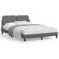 vidaXL Bettgestell mit Kopfteil Grau 140x200 cm Kunstleder vidaXL Bettgestell mit Kopfteil Grau 140x200 cm Kunstleder