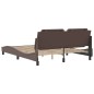 vidaXL Bettgestell mit Kopfteil Braun 160x200 cm Kunstleder vidaXL Bettgestell mit Kopfteil Braun 160x200 cm Kunstleder