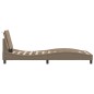 vidaXL Bettgestell mit Kopfteil Cappuccino-Braun 90x190 cm Kunstleder vidaXL Bettgestell mit Kopfteil Cappuccino-Braun 90x190 cm Kunstleder