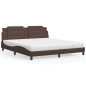 vidaXL Bett mit Matratze Braun 180x200 cm Kunstleder vidaXL Bett mit Matratze Braun 180x200 cm Kunstleder