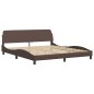 vidaXL Bett mit Matratze Braun 180x200 cm Kunstleder vidaXL Bett mit Matratze Braun 180x200 cm Kunstleder