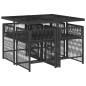 vidaXL 5-tlg. Garten-Essgruppe mit Kissen Schwarz Poly Rattan vidaXL 5-tlg. Garten-Essgruppe mit Kissen Schwarz Poly Rattan