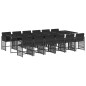 vidaXL 13-tlg. Garten-Essgruppe mit Kissen Schwarz Poly Rattan vidaXL 13-tlg. Garten-Essgruppe mit Kissen Schwarz Poly Rattan