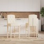 vidaXL Barstühle 2 Stk. Massivholz Gummibaum und Stoff vidaXL Barstühle 2 Stk. Massivholz Gummibaum und Stoff