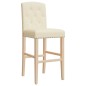 vidaXL Barstühle 2 Stk. Massivholz Gummibaum und Stoff vidaXL Barstühle 2 Stk. Massivholz Gummibaum und Stoff